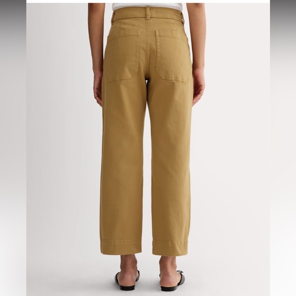 Everlane utility straight leg crop pant Size 8 TALL -  Oak Brown / Tan - Picture 2 of 7